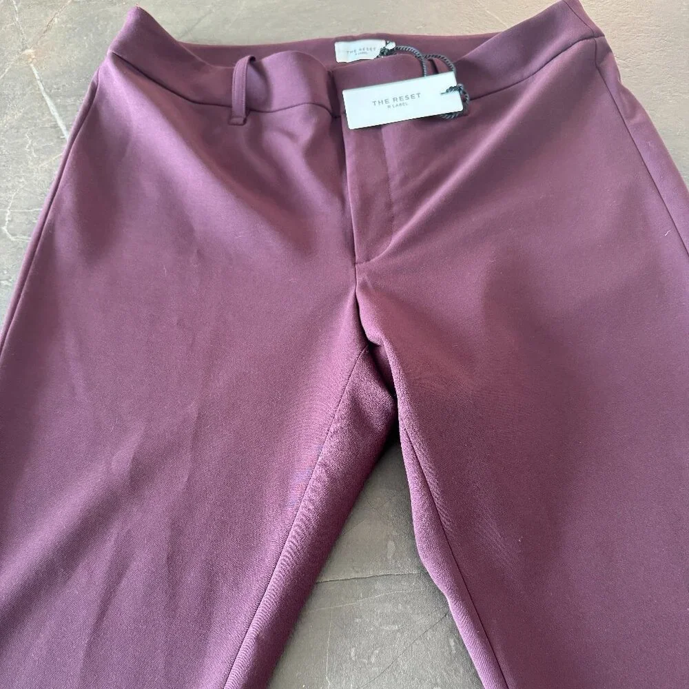 NWT ($198) - The Reset - High Rise Skinny Pants - Wine - Size XL - Picture 3 of 6